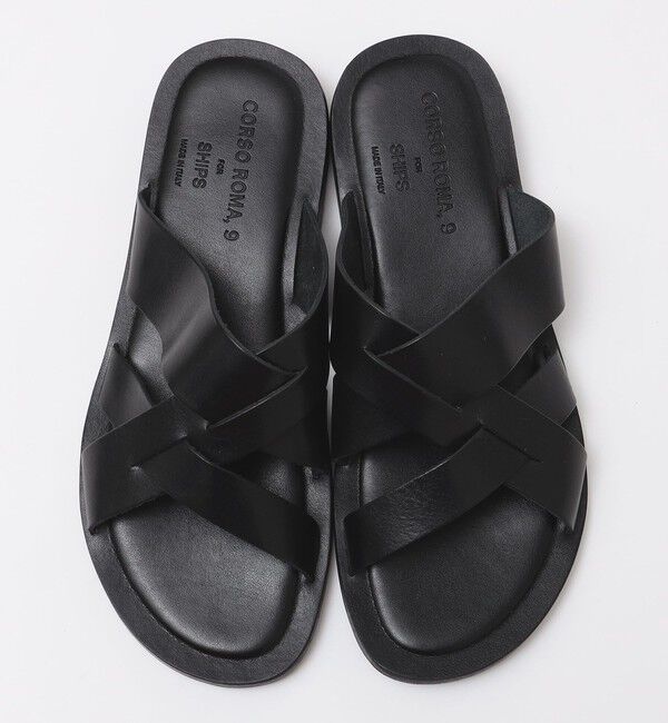 SHIPS「CORSO ROMA 9: メッシュ クロスストラップ サンダル」|サンダル|