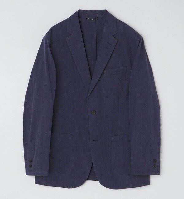 SHIPS「SHIPS: <セットアップ対応> コットンウール タイプライター ジャケット」|テーラードジャケット|ネイビー