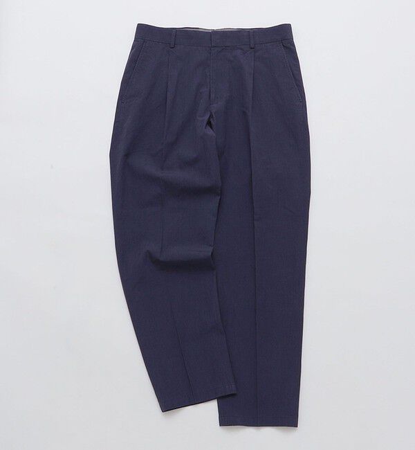 SHIPS「SHIPS: <セットアップ対応> コットンウール タイプライター パンツ」|チノ|ネイビー