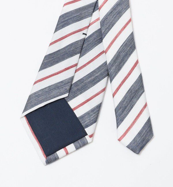 SHIPS「SHIPS: リネン シルク マルチ ストライプ」|ネクタイ・蝶ネクタイ|