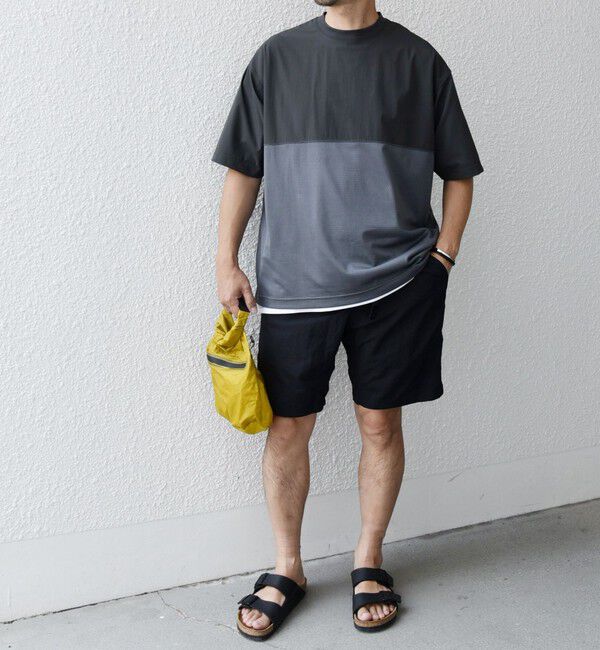 SHIPS any「SHIPS any: 〈洗濯機可能〉ナイロン / メッシュ コンビ フットボール Tシャツ◇」|Tシャツ・カットソー|