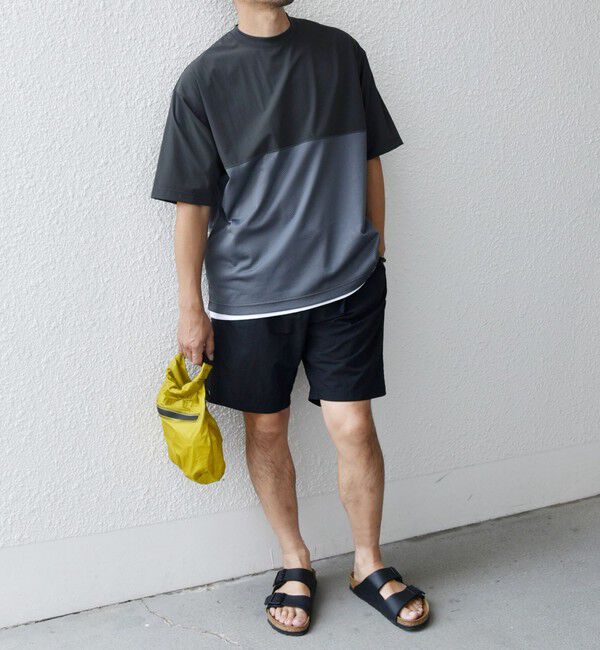 SHIPS any「SHIPS any: 〈洗濯機可能〉ナイロン / メッシュ コンビ フットボール Tシャツ◇」|Tシャツ・カットソー|