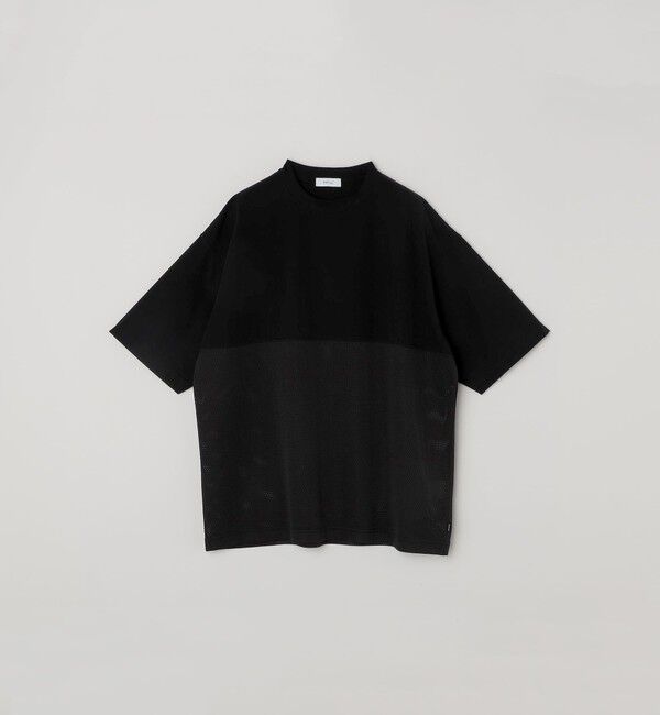 SHIPS any「SHIPS any: 〈洗濯機可能〉ナイロン / メッシュ コンビ フットボール Tシャツ◇」|Tシャツ・カットソー|