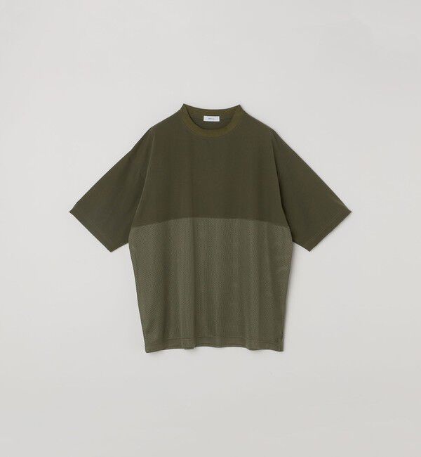 SHIPS any「SHIPS any: 〈洗濯機可能〉ナイロン / メッシュ コンビ フットボール Tシャツ◇」|Tシャツ・カットソー|