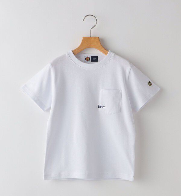 SHIPS KIDS「SHIPS KIDS:100～140cm / 阪神タイガース マイクロ SHIPSロゴ ポケット Tシャツ」|Tシャツ・カットソー|ホワイト