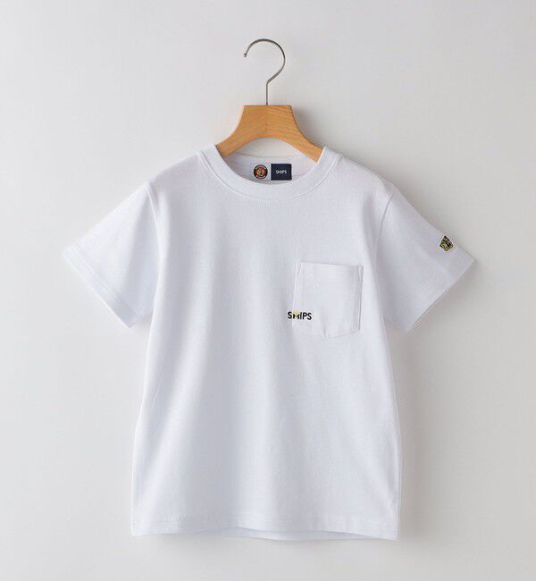 SHIPS KIDS「SHIPS KIDS:100～140cm / 阪神タイガース マイクロ SHIPSロゴ ポケット Tシャツ」|Tシャツ・カットソー|オフホワイト
