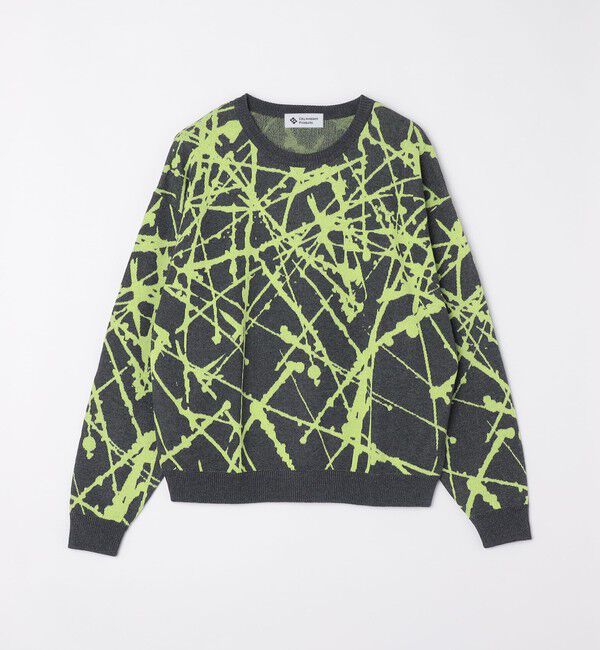 SHIPS「City Ambient Products:〈手洗い可能〉ペイント ジャカード クルーネック ニット」|ニット・セーター|