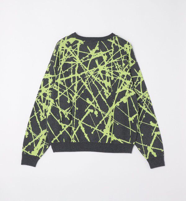 SHIPS「City Ambient Products:〈手洗い可能〉ペイント ジャカード クルーネック ニット」|ニット・セーター|
