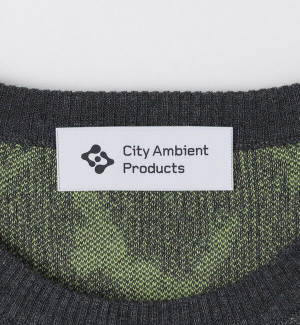SHIPS「City Ambient Products:〈手洗い可能〉ペイント ジャカード クルーネック ニット」|ニット・セーター|