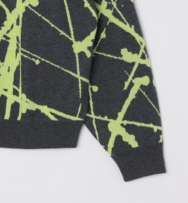 SHIPS「City Ambient Products:〈手洗い可能〉ペイント ジャカード クルーネック ニット」|ニット・セーター|