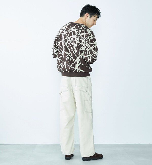 SHIPS「City Ambient Products:〈手洗い可能〉ペイント ジャカード クルーネック ニット」|ニット・セーター|