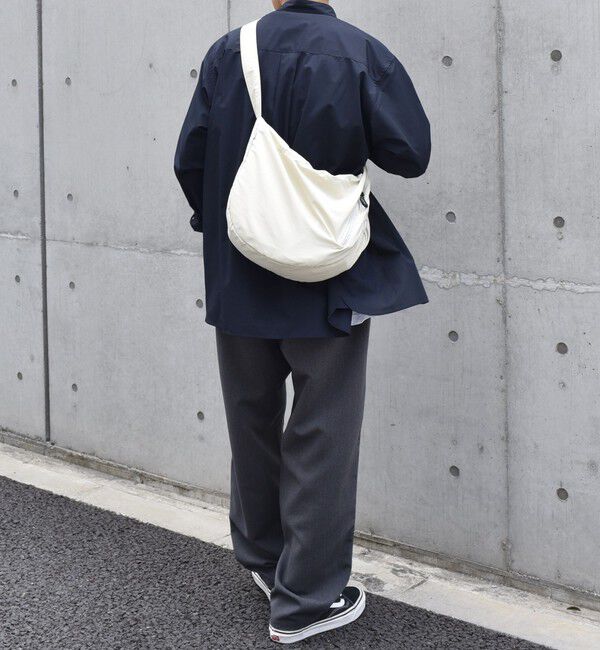 SHIPS any「SHIPS any: リップストップ ナイロン ロゴ 刺繍 クレッセント ショルダーバッグ◇」|ショルダー・メッセンジャー|