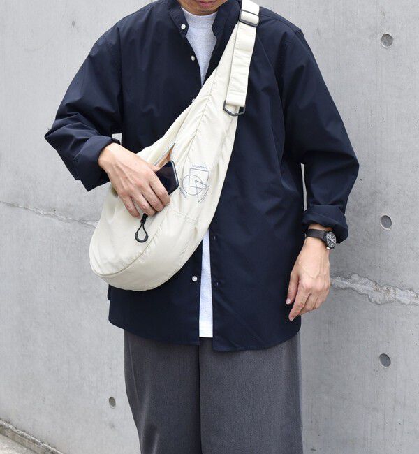 SHIPS any「SHIPS any: リップストップ ナイロン ロゴ 刺繍 クレッセント ショルダーバッグ◇」|ショルダー・メッセンジャー|