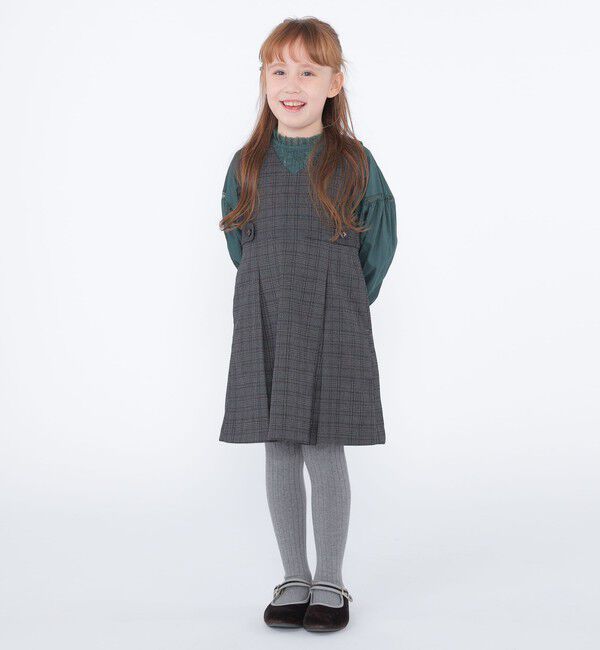SHIPS KIDS「SHIPS KIDS:100～130cm / チェック ジャンパー スカート」|ワンピース|