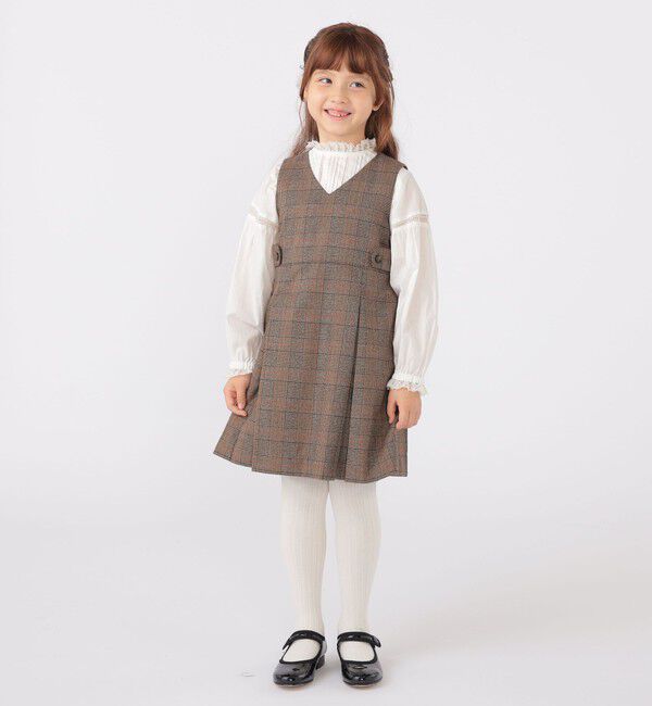SHIPS KIDS「SHIPS KIDS:100～130cm / チェック ジャンパー スカート」|ワンピース|