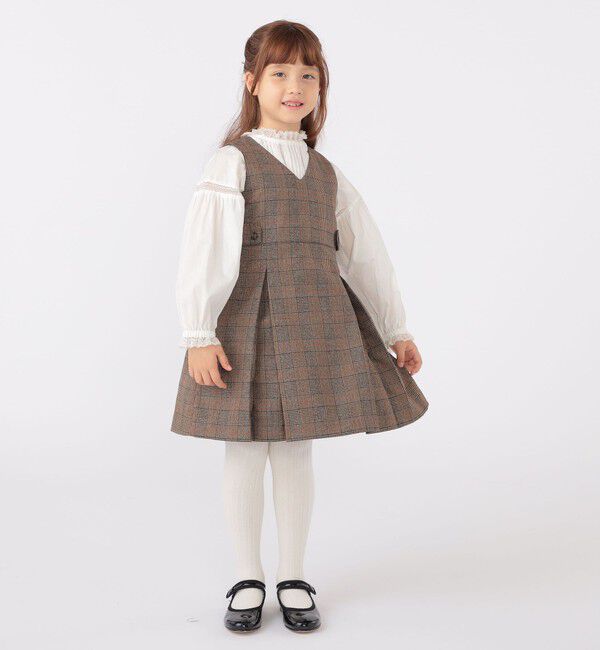 SHIPS KIDS「SHIPS KIDS:100～130cm / チェック ジャンパー スカート」|ワンピース|