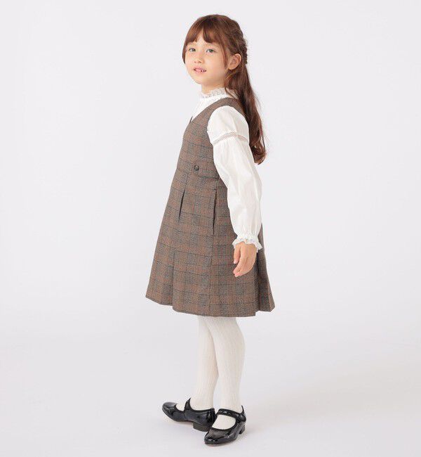 SHIPS KIDS「SHIPS KIDS:100～130cm / チェック ジャンパー スカート」|ワンピース|