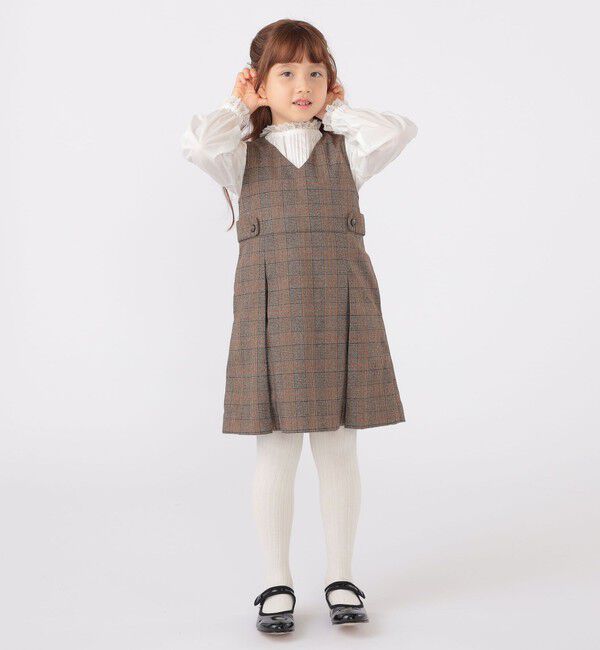 SHIPS KIDS「SHIPS KIDS:100～130cm / チェック ジャンパー スカート」|ワンピース|