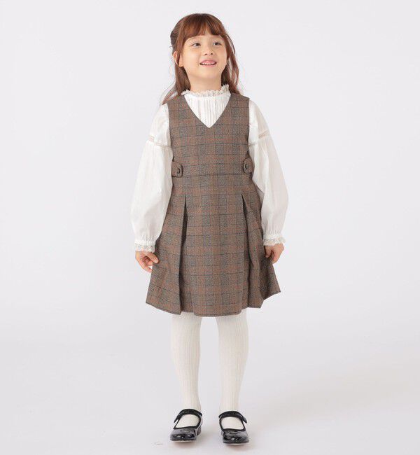 SHIPS KIDS「SHIPS KIDS:100～130cm / チェック ジャンパー スカート」|ワンピース|