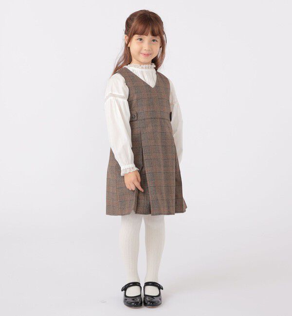 SHIPS KIDS「SHIPS KIDS:100～130cm / チェック ジャンパー スカート」|ワンピース|