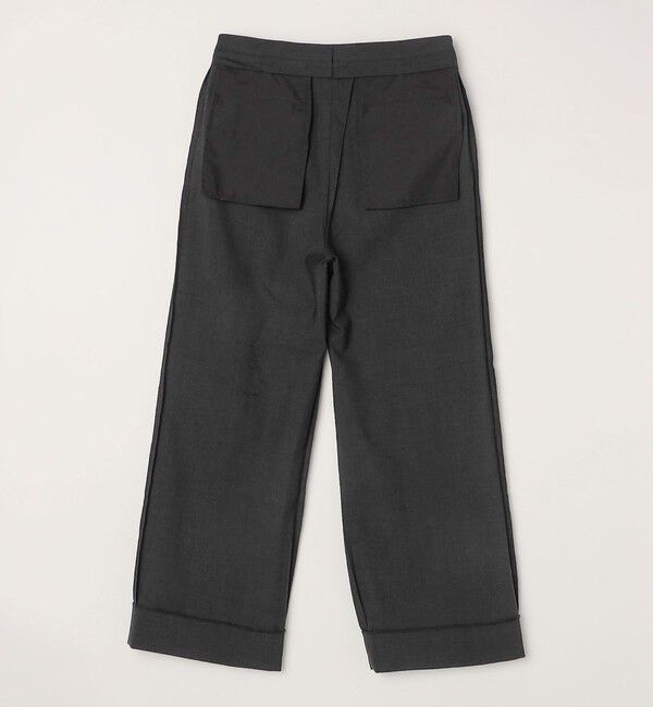 SHIPS any「SHIPS any: ウール混 ハイライズ セミフレア ワイドパンツ (セットアップ対応)◇」|チノ|