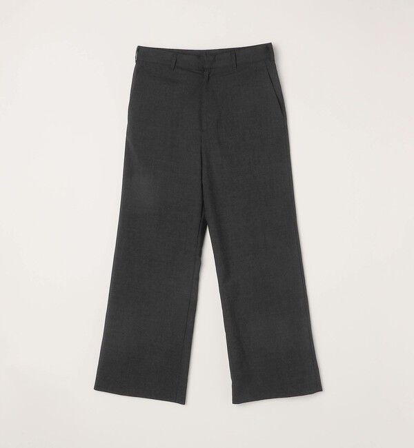 SHIPS any「SHIPS any: ウール混 ハイライズ セミフレア ワイドパンツ (セットアップ対応)◇」|チノ|