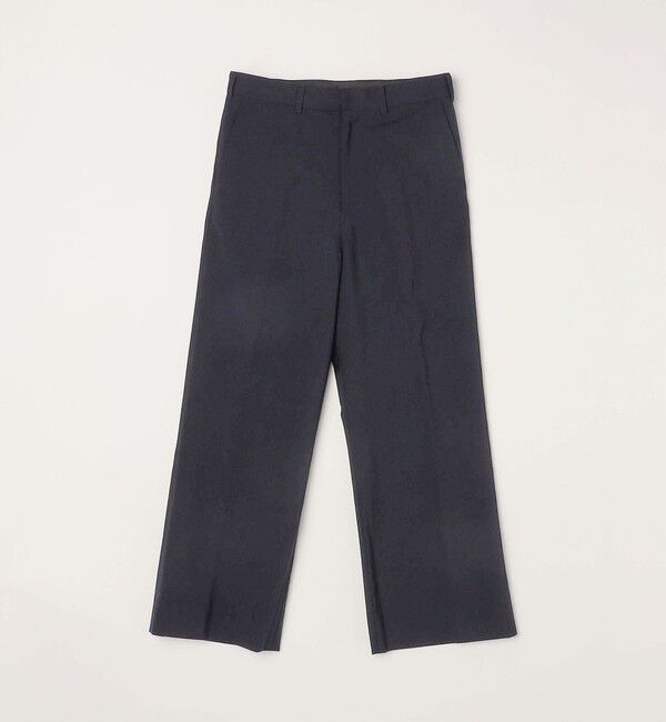 SHIPS any「SHIPS any: ウール混 ハイライズ セミフレア ワイドパンツ (セットアップ対応)◇」|チノ|