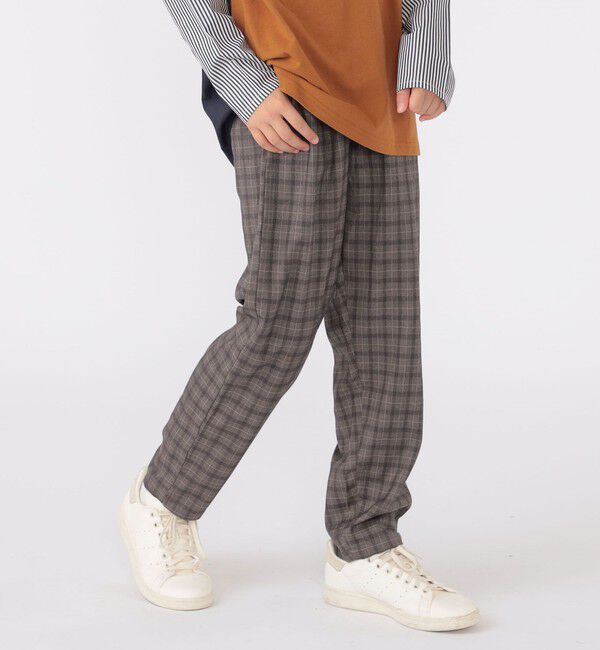SHIPS KIDS「SHIPS KIDS:140～160cm / チェック テーパード パンツ」|その他|ブラウン系