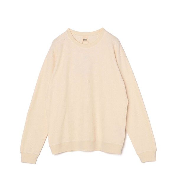 SHIPS Days「【SHIPS DAYS別注】UNDYED: ワッフル リブ クルー」|Tシャツ・カットソー|ナチュラル