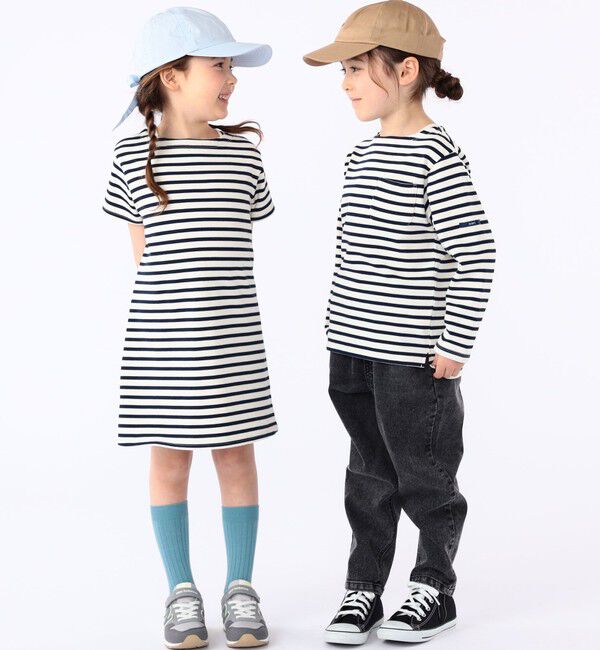 SHIPS KIDS「SHIPS KIDS:100～130cm / ボーダー 長袖 TEE」|Tシャツ・カットソー|