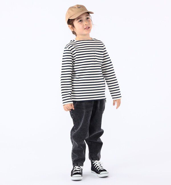 SHIPS KIDS「SHIPS KIDS:100～130cm / ボーダー 長袖 TEE」|Tシャツ・カットソー|