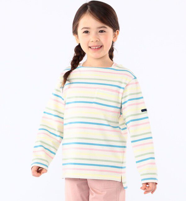 SHIPS KIDS「SHIPS KIDS:100～130cm / ボーダー 長袖 TEE」|Tシャツ・カットソー|