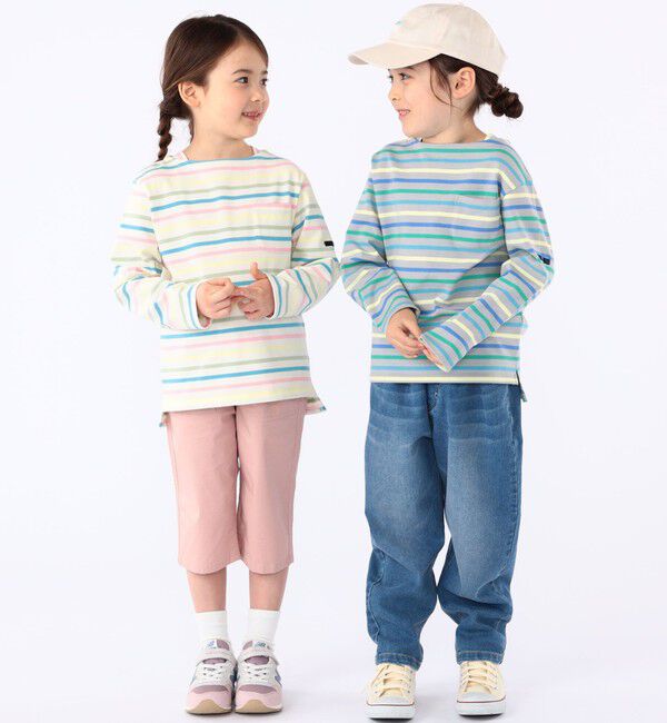 SHIPS KIDS「SHIPS KIDS:100～130cm / ボーダー 長袖 TEE」|Tシャツ・カットソー|
