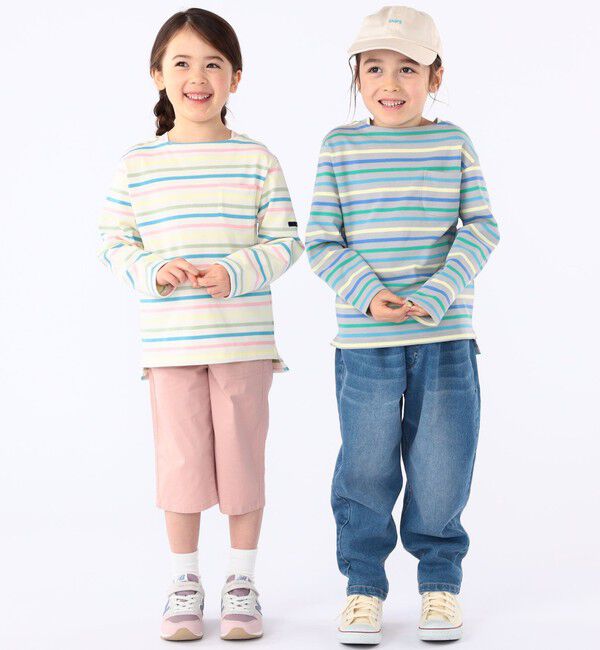 SHIPS KIDS「SHIPS KIDS:100～130cm / ボーダー 長袖 TEE」|Tシャツ・カットソー|