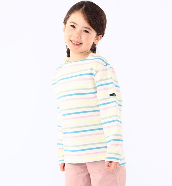 SHIPS KIDS「SHIPS KIDS:100～130cm / ボーダー 長袖 TEE」|Tシャツ・カットソー|