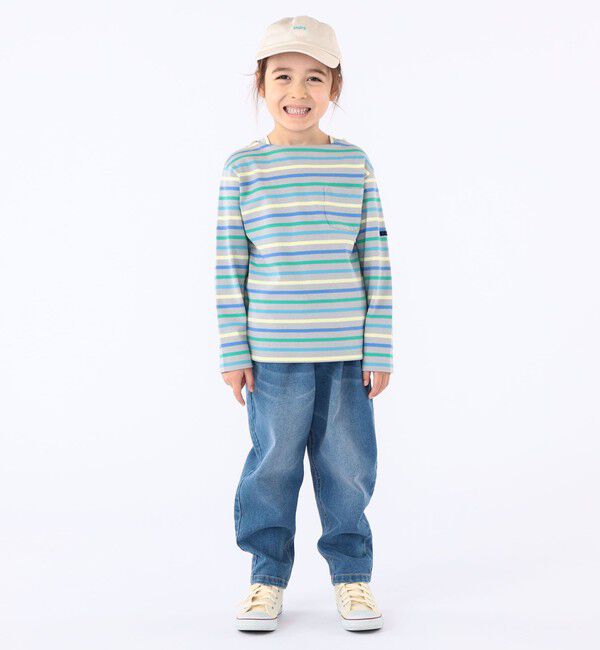 SHIPS KIDS「SHIPS KIDS:100～130cm / ボーダー 長袖 TEE」|Tシャツ・カットソー|