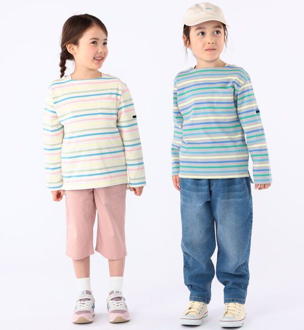 SHIPS KIDS「SHIPS KIDS:100～130cm / ボーダー 長袖 TEE」|Tシャツ・カットソー|