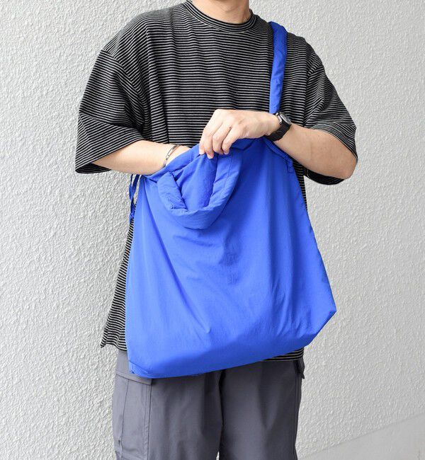 SHIPS any「SHIPS any: 3WAY ナイロン ギャザー ショルダーバッグ (ユニセックス)◇」|ショルダー・メッセンジャー|ブルー
