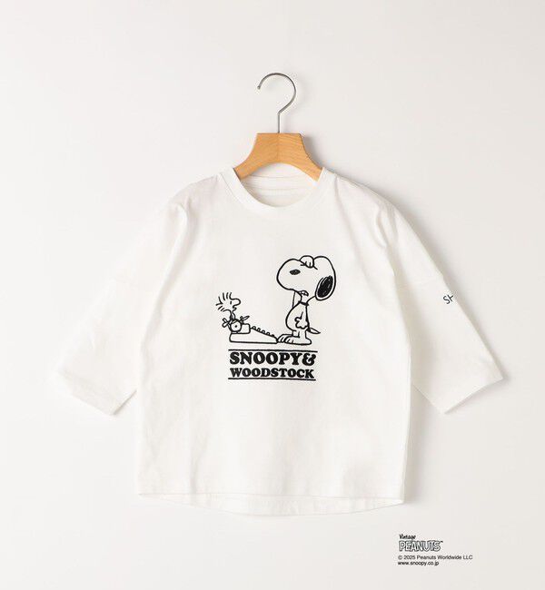 SHIPS KIDS「SHIPS KIDS:140～160cm / スヌーピー 七分袖 TEE」|Tシャツ・カットソー|ホワイト系