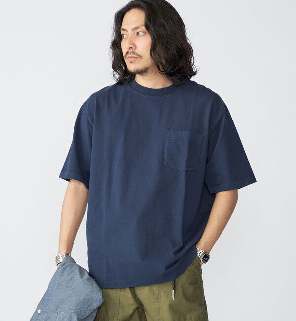 SHIPS「SHIPS: コットンUSA クルーネック ポケット Tシャツ」|Tシャツ・カットソー|