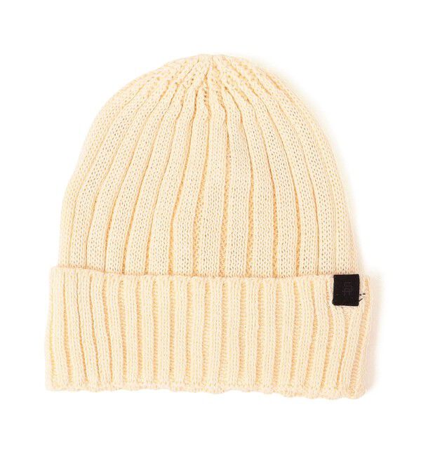 SHIPS any「SHIPS any:〈手洗い可能〉リネン/コットン ワンポイント ピスネーム ワッチキャップ◇」|ニット帽|ナチュラル