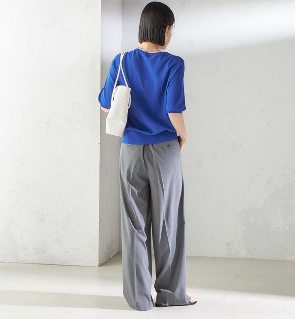 SHIPS for women「〈手洗い可能〉セミ ワイド イージー スラックス」|スラックス|