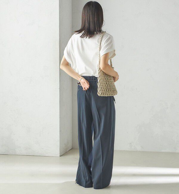 SHIPS for women「〈手洗い可能〉セミ ワイド イージー スラックス」|スラックス|