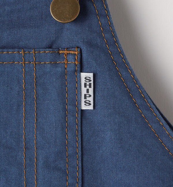 SHIPS KIDS「SHIPS KIDS:100～130cm / デニム オーバーオール スカート」|ジャンパースカート|