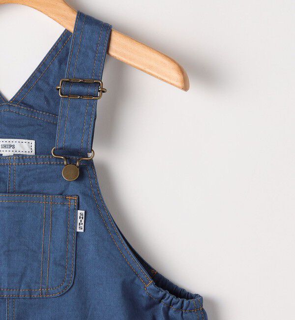 SHIPS KIDS「SHIPS KIDS:100～130cm / デニム オーバーオール スカート」|ジャンパースカート|