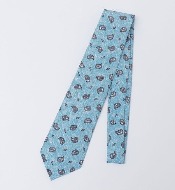 SHIPS「Errico Formicola: プリント メランジ ペイズリー ネクタイ」|ネクタイ・蝶ネクタイ|ライトブルー