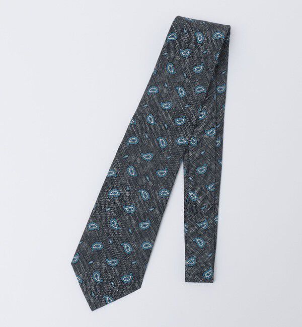 SHIPS「Errico Formicola: プリント メランジ ペイズリー ネクタイ」|ネクタイ・蝶ネクタイ|ネイビー