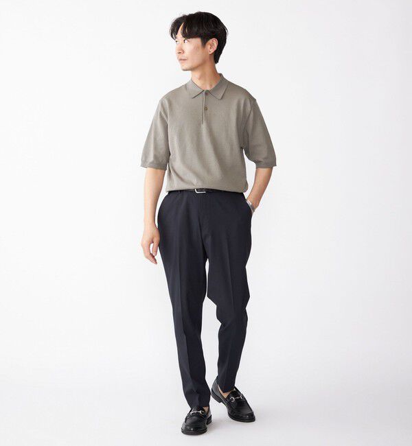 SHIPS「SHIPS: リネン&times;TEXBRID ニット ポロシャツ」|ニット・セーター|