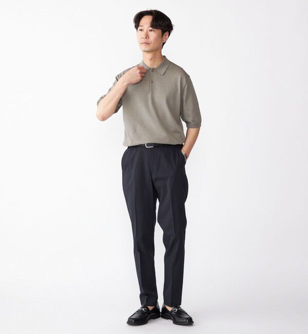 SHIPS「SHIPS: リネン&times;TEXBRID ニット ポロシャツ」|ニット・セーター|