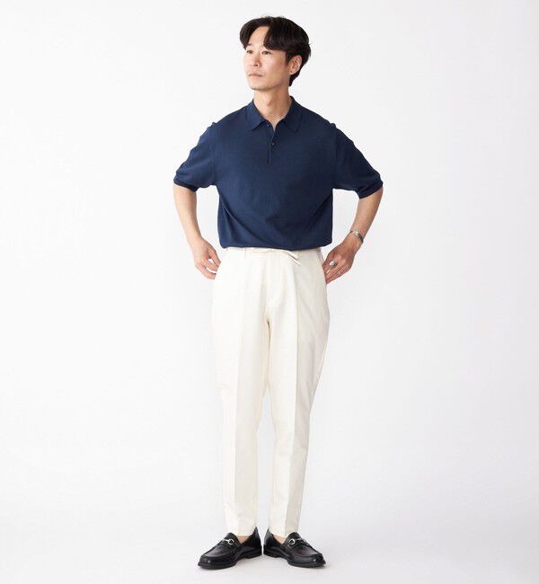 SHIPS「SHIPS: リネン&times;TEXBRID ニット ポロシャツ」|ニット・セーター|